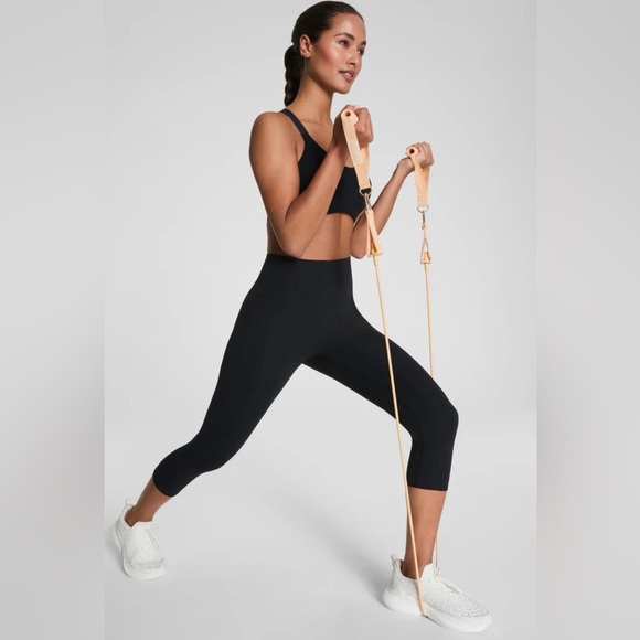 SPANX Black High-Waisted Mid Tummy Compression Leggings Size 1X Women's - Picture 6 of 13